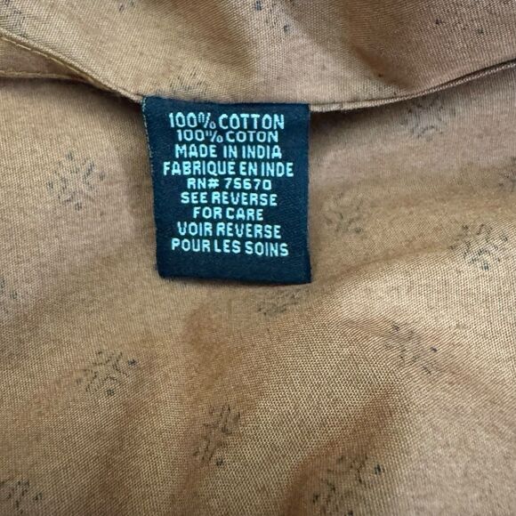 MBX Premium Goods Mens XXL Button Up Shirt Short Sleeve Geometric Brown Black - Picture 10 of 10